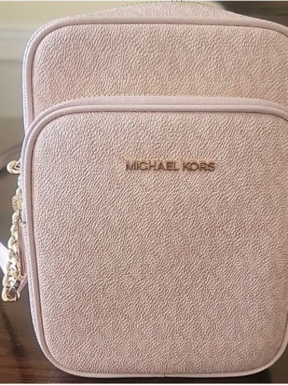 Michael Kors Dusty Pink Pebbled Leather Crossbody